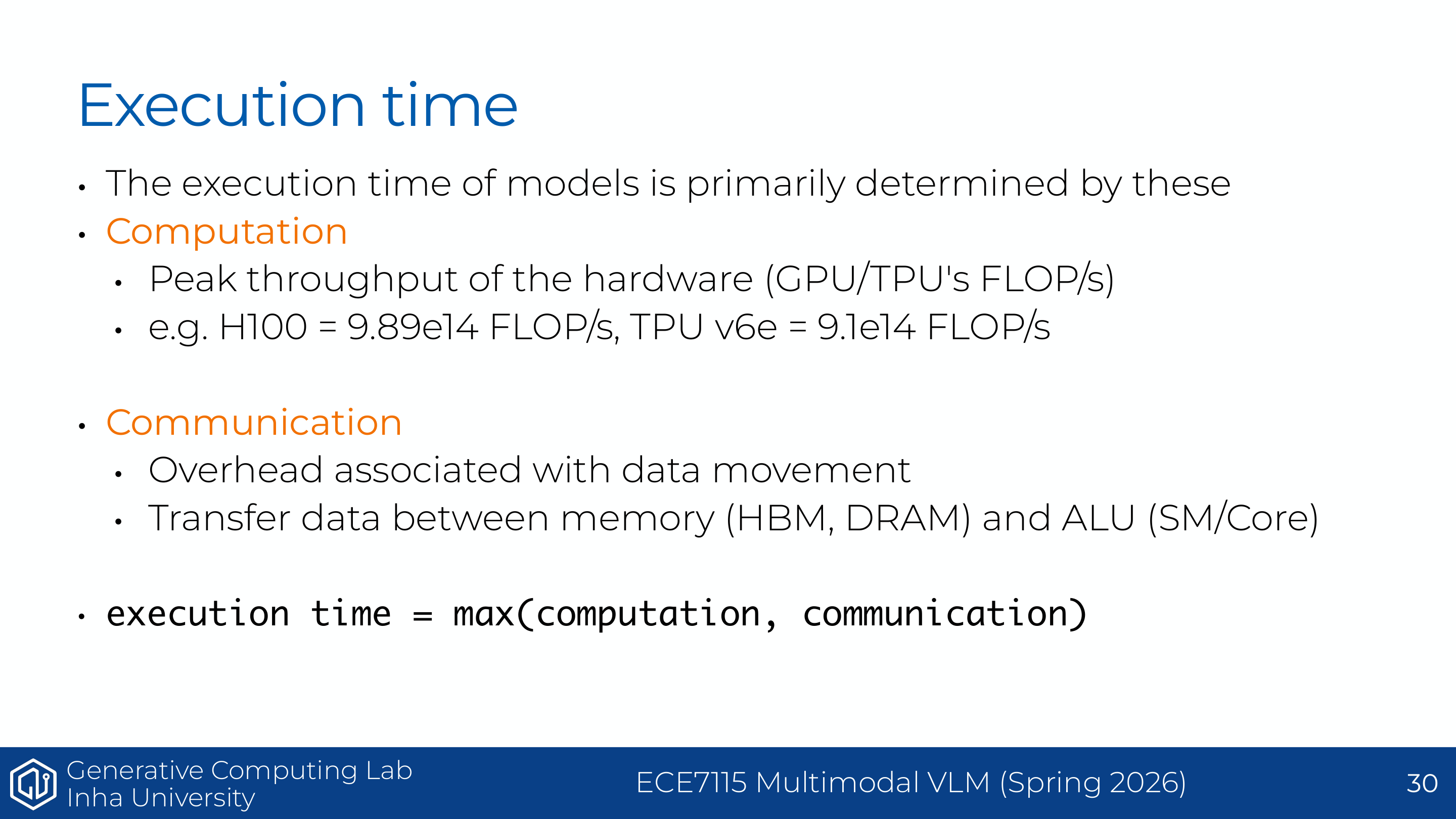 Understanding GPUs - execution time
