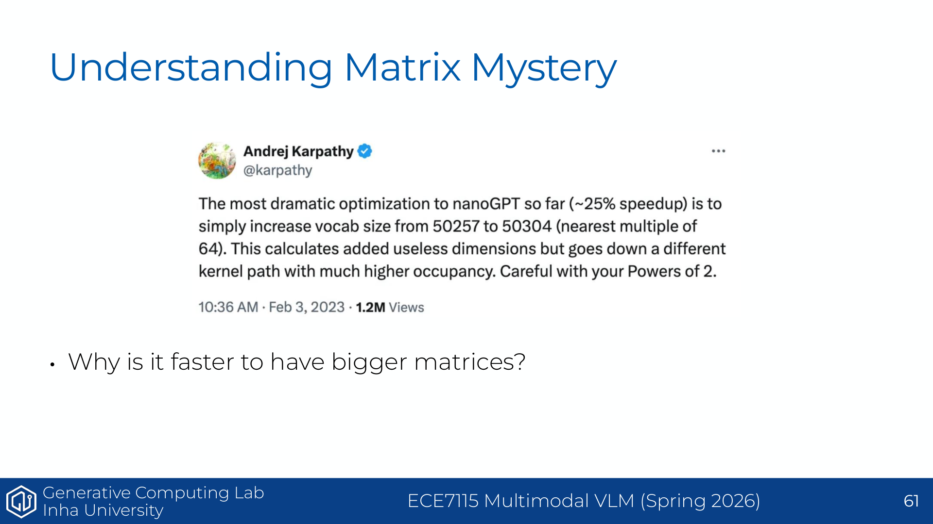 Understanding GPUs - matrix mystery overview
