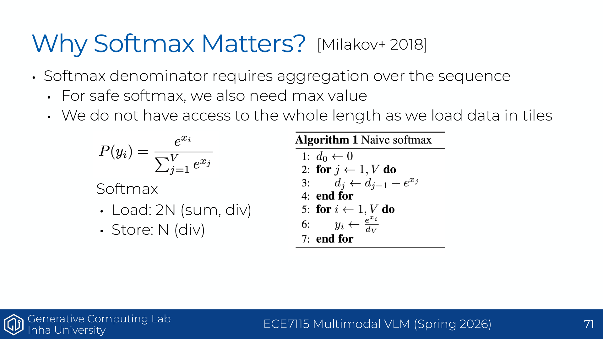Understanding GPUs - softmax memory access