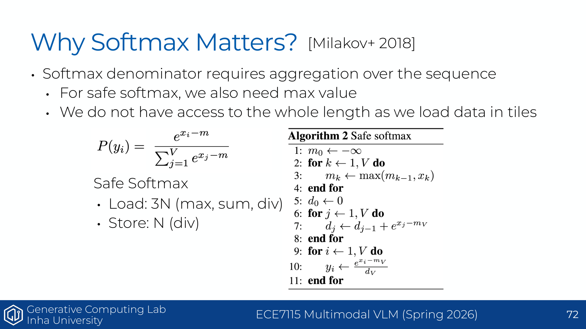 Understanding GPUs - safe softmax memory access