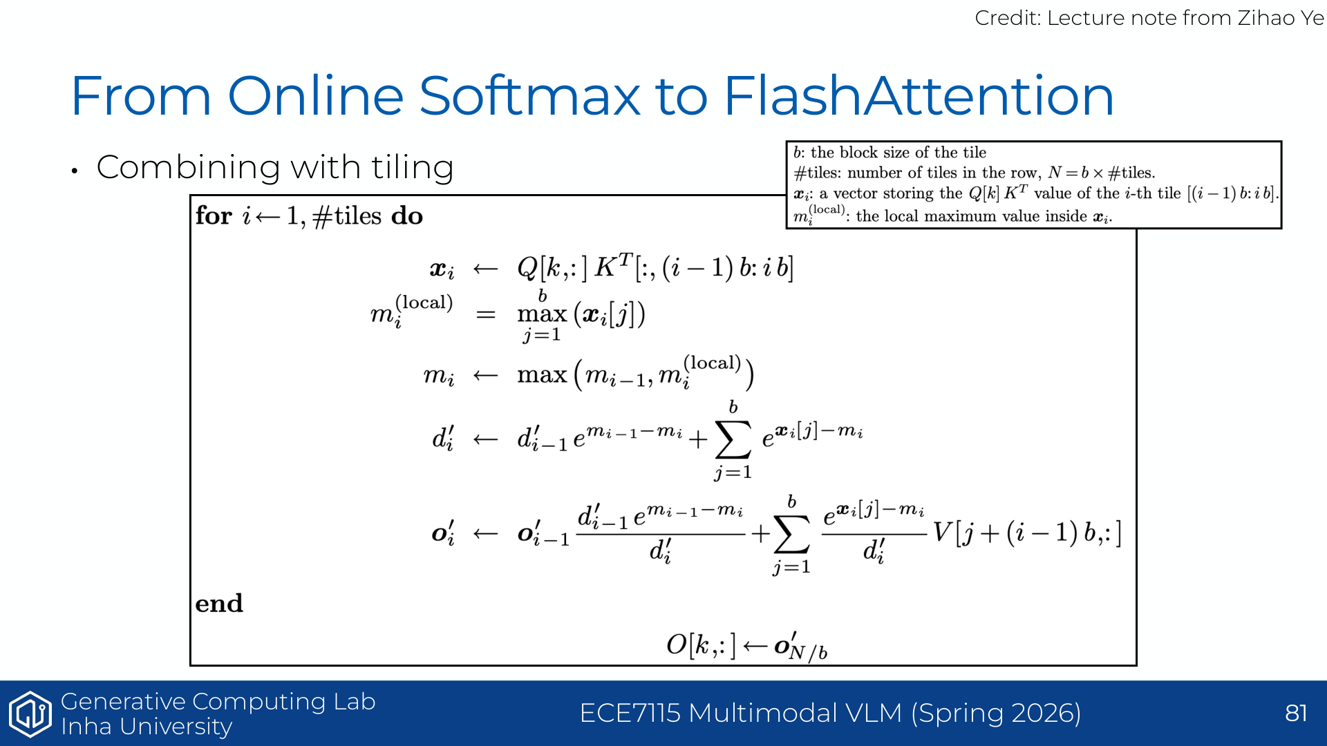 Understanding GPUs - FlashAttention with tiling